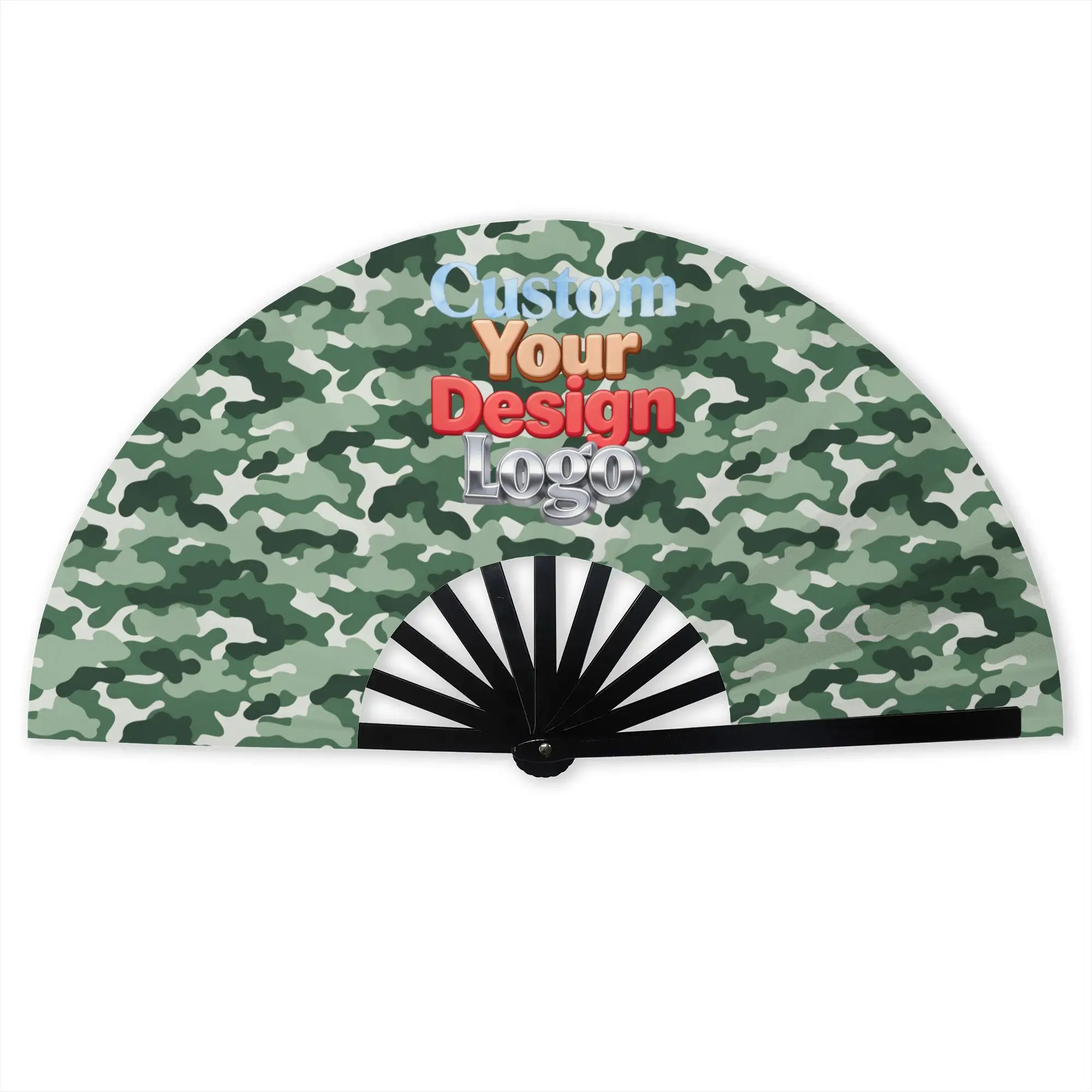 Family Pets Custom Photo Logo Hand Fan Promotional Gift Party Customized Logo Printed Durable Folding Fans Unique Bulk Pack Fan