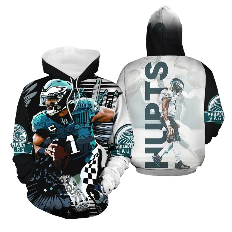 Women's Philadelphia Eagles The Legends 3D Printed Men's Hooded Sweatshirt, Oversized Casual Pullover Popular Streetwear Trend