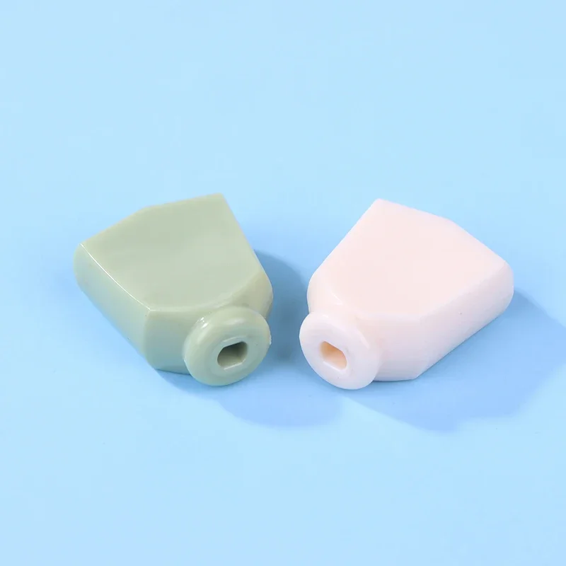 Afinadores de guitarra eléctrica popular, mango de cabeza de botón, mango de sombrero, mano trapezoidal de plástico sin tornillos de instalación, 6 uds.