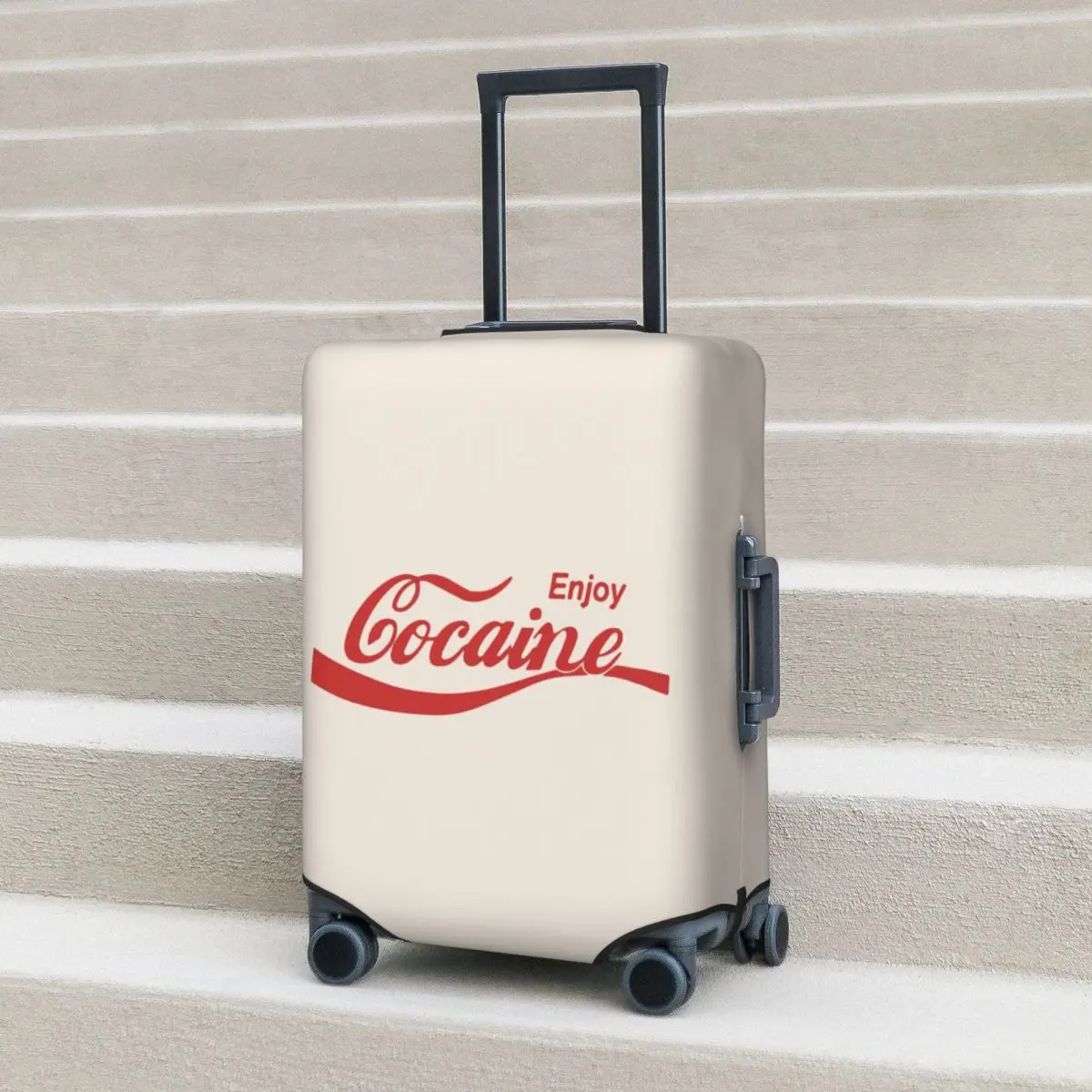 

Enjoy Cocaine Suitcase Cover Protection Elastic Travel Luggage Protector Covers for 18-32 Inch