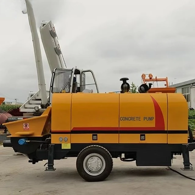 30m3/h Diesel Concrete Trailer Pump With ISO For High-rise Building Construction Reliable Mobile Ground Grouting Machine