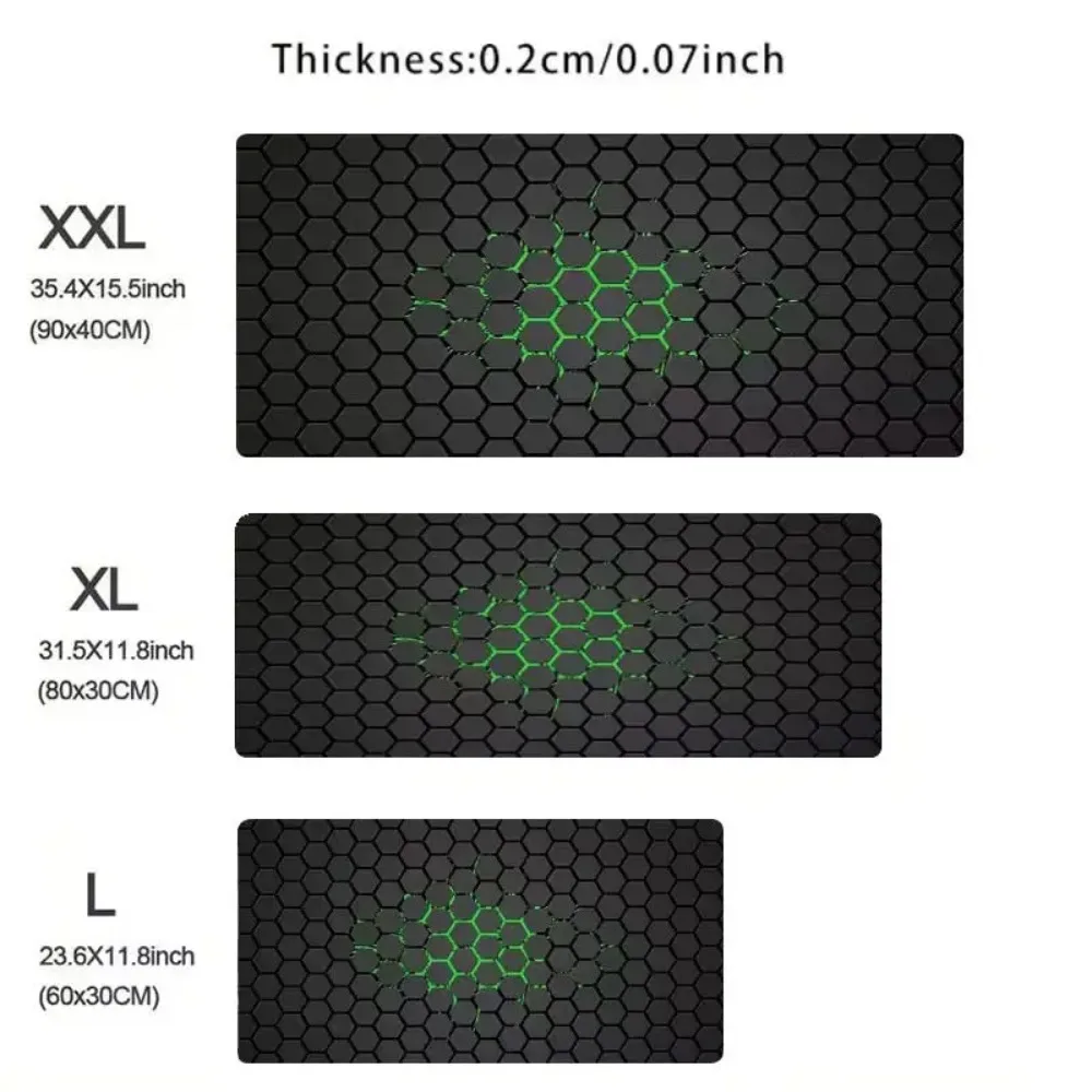 CIFBUY XXL Hexagonal Mouse Pad Rubber Gaming Desk Mat Keyboard Tray Non Slip Esport Office Table Pad Computer Accessories