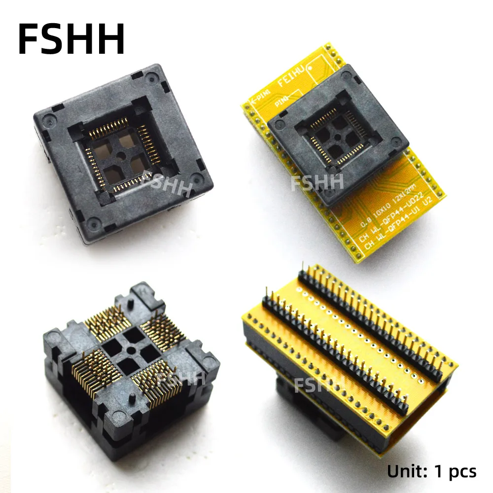 

QFP44 to DIP44 programmer adapter TQFP44 LQFP44 test socket QFP44-D44 ic socket Pitch 0.8mm Size 10mmX10mm 12mmx12mm