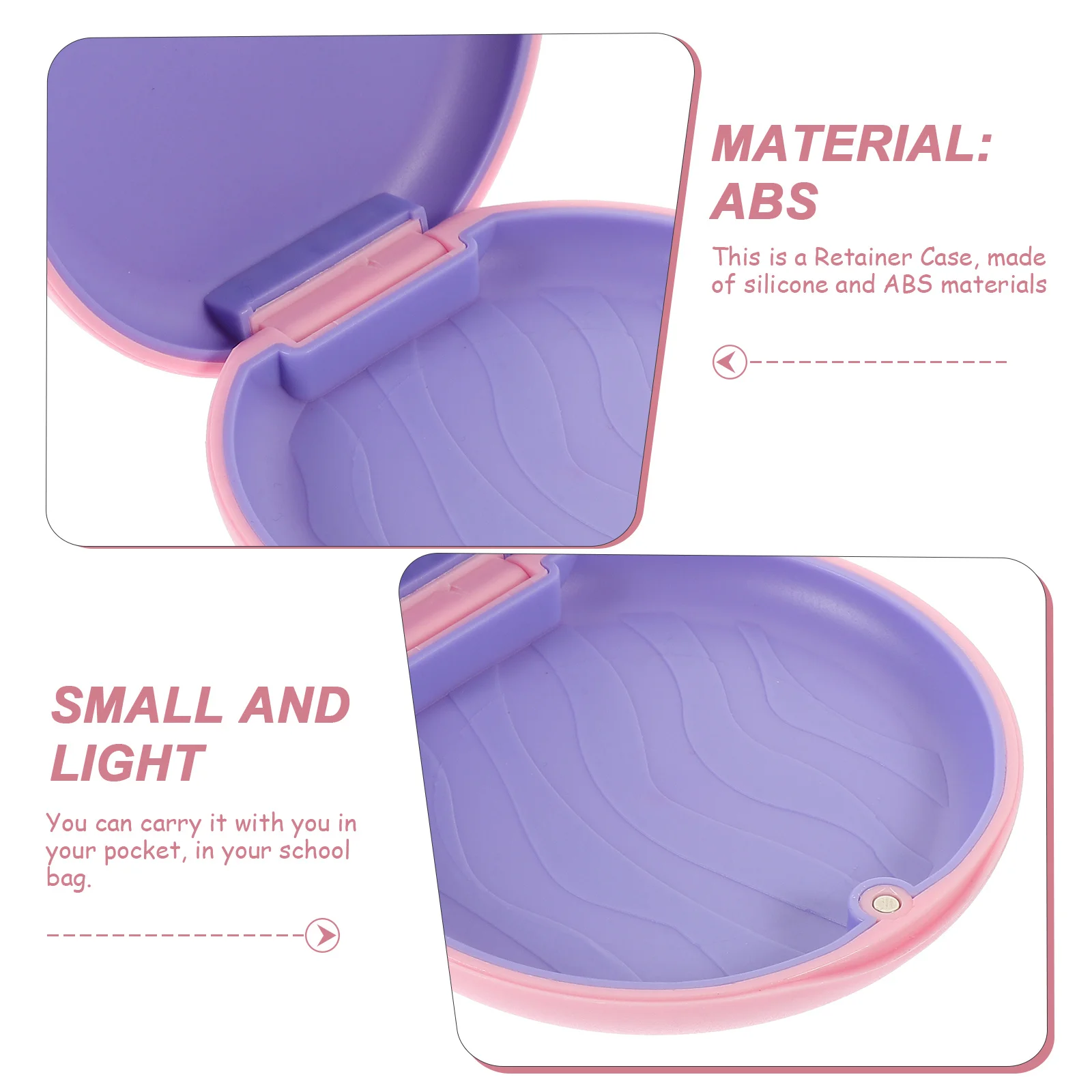 Travel Retainer Case Silicone Portable Denture Box Small Lightweight Durable Storage Container Convenient Denture Holder