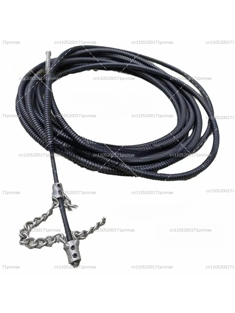 Electric Sewer Dredging Tool with Solid Chain Spring for Pipe Cleaning, Heavy Duty Drain Unblocker