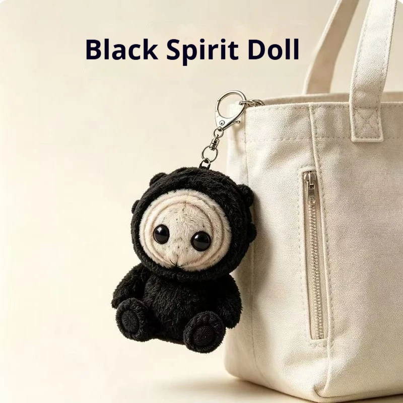 Ghost Palace Heebu‑ryeong Plush Toy Pendant Soft Stuffed Doll Bag Hanging Decoration Cute Black Donggung Series Toy Gift