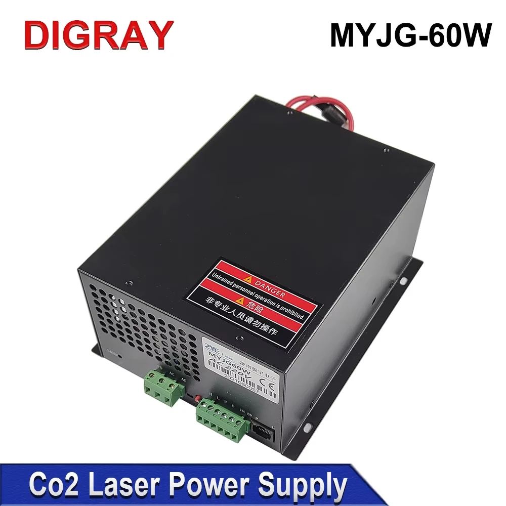 DIGRAY MYJG-60W Laser Power Supply for 50W 60W Co2 Glass Laser Tube Engraving and Cutting Machine
