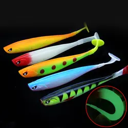 Soft Silicone Fishing Lure, Shad Fish Bait, Worms de alta qualidade, Bass Pike, Swimbait Minnow, Swimbait de borracha, Novo, 12cm, 10g, 2023, 5pcs