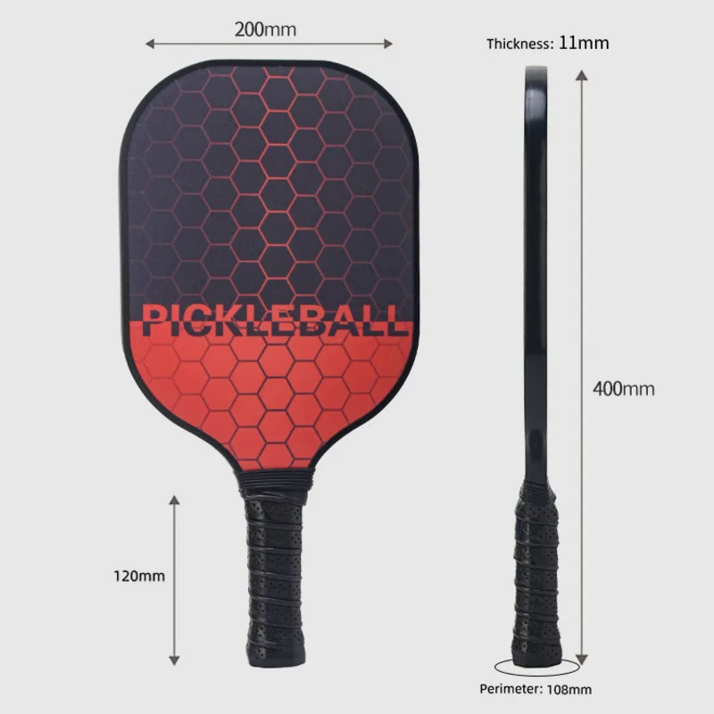 New Carbon Fiber Pickleball Paddle Set, 2 Rackets, 10 Balls, 1 Pack Competition Professional Set Sports Padelracket