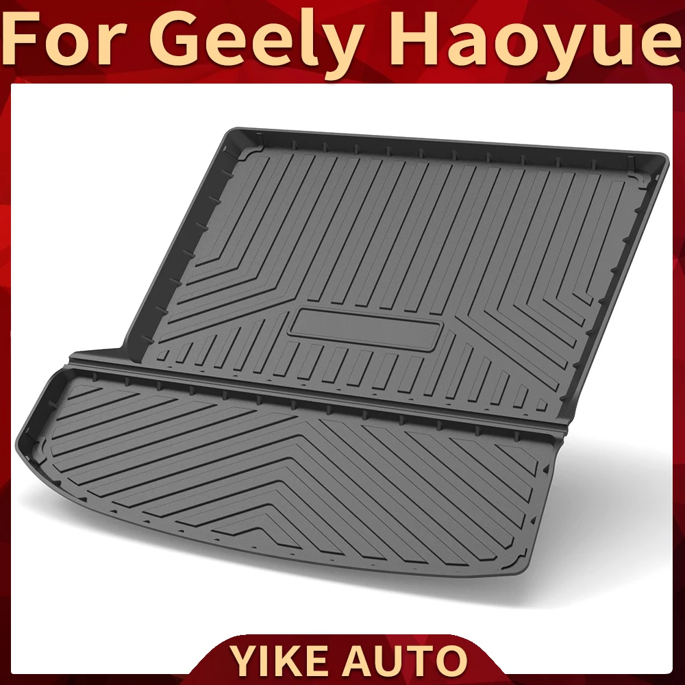 For Geely Haoyue 2020-2024 7-Seat Auto Car Cargo Liner All-Weather TPE Non-slip Trunk Mat Waterproof Tray Trunk Carpet Accessory