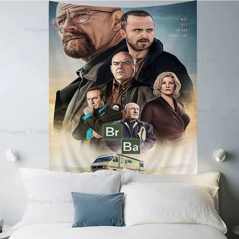 ทีวีคลาสสิก Breaking Bad Retro พิมพ์ขนาดใหญ่ Tapestry แขวน Tarot Hippie พรม Dorm Home Decor