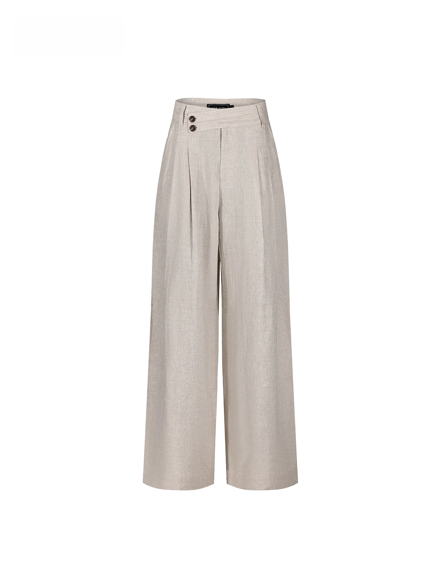

Ver Tow Summer 2025 Women's l Color Linen Straight Leg Pants Breathable Casual Commute High End Loose Fit Trousers