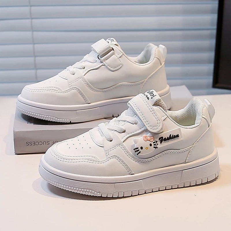 أنيمي الكرتون فتاة مرحبا كيتي أحذية رياضية Kawaii حذاء قماش لينة وحيد حذاء كاجوال سانريو الربيع والخريف جديد حذا فردي للسيدات
