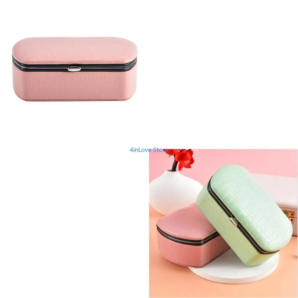 

T4MD Portable Leather Jewelry Storage Box Jewelry Display Case Convenient Jewelry Suitable for Jewelry Organization
