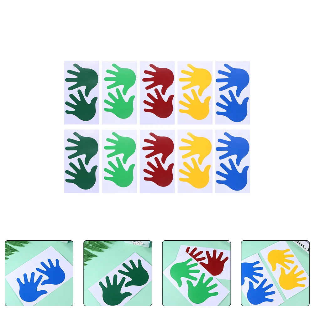 

20 Pairs Palm Print Decoration Hand Wall Home Decal Household Sticker Pvc DIY Decals Child