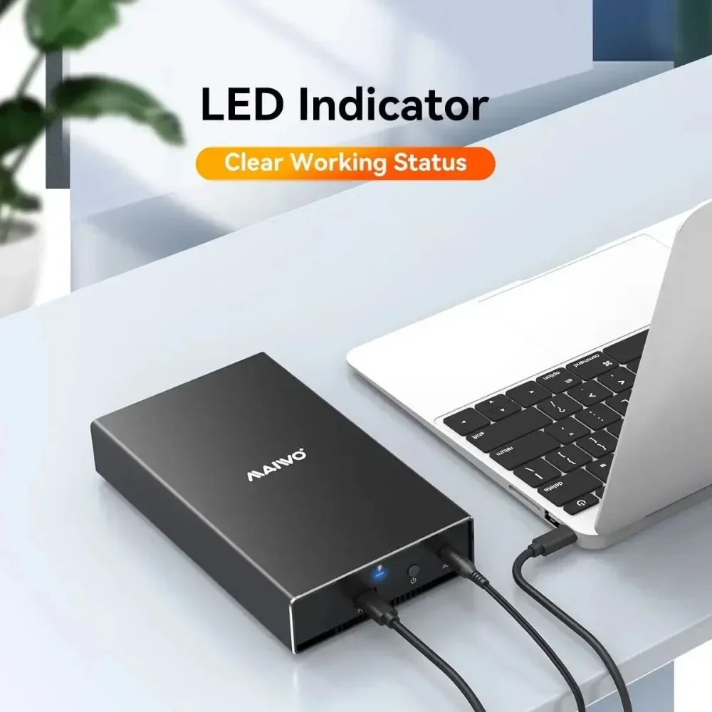 MAIWO SAS ฮาร์ดไดรฟ์ภายนอก 2.5/3.5 นิ้วทั่วไป Solid State Drive เหมาะสําหรับแล็ปท็อป PC กรณีสนับสนุน 22TB