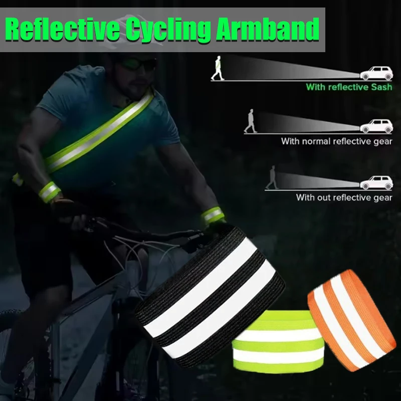

1/2PCS Motorcycle Riding Reflective Leg Straps Outdoor Sports High-Visibility Reflective Warning Strips Motorcycle Accessories