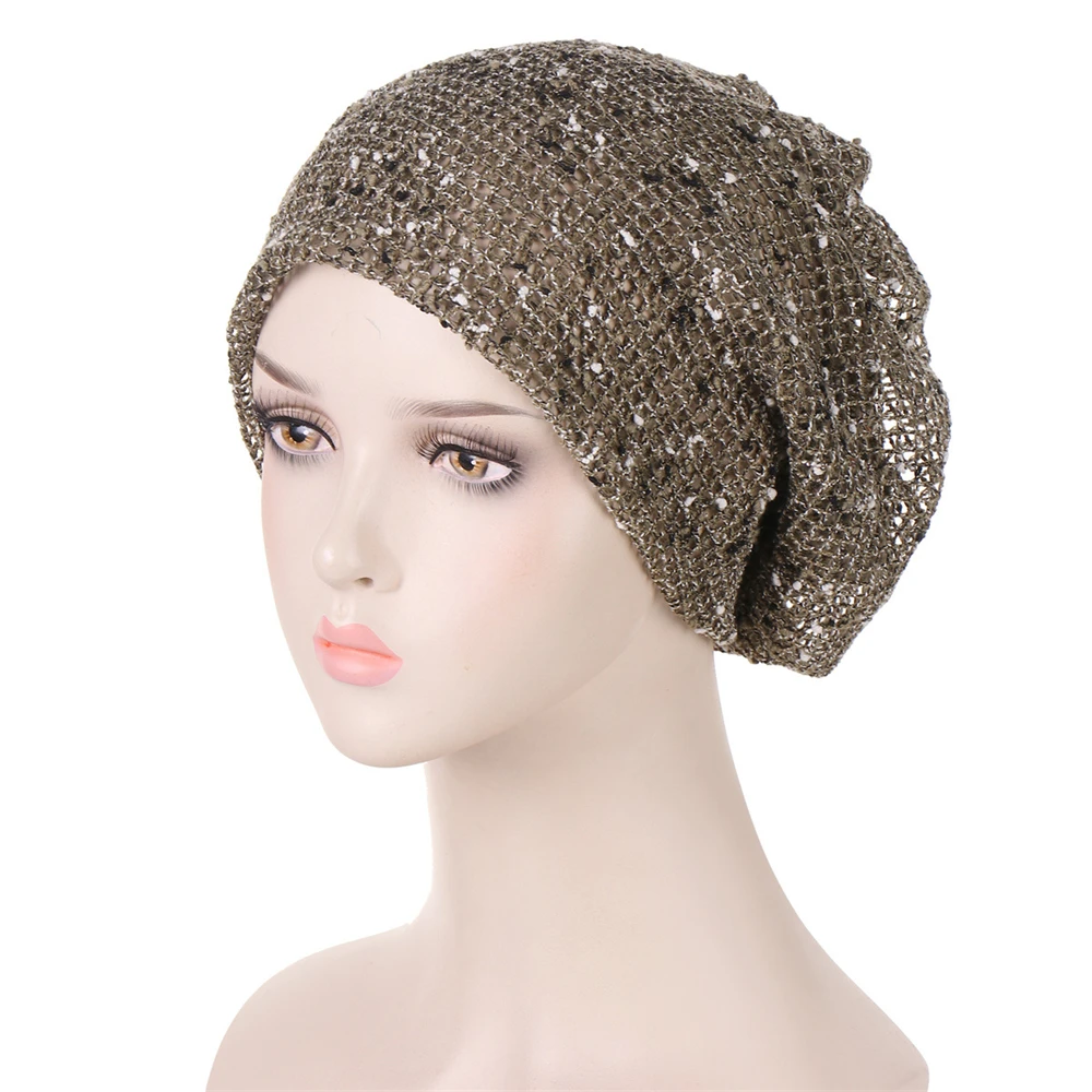 New Fashion Mesh Hollow Out Beanies Summer Women Bonnet Hat Inner Hijab Chemo Cap Head Scarf Wrap Femme Musulman Turbante Mujer