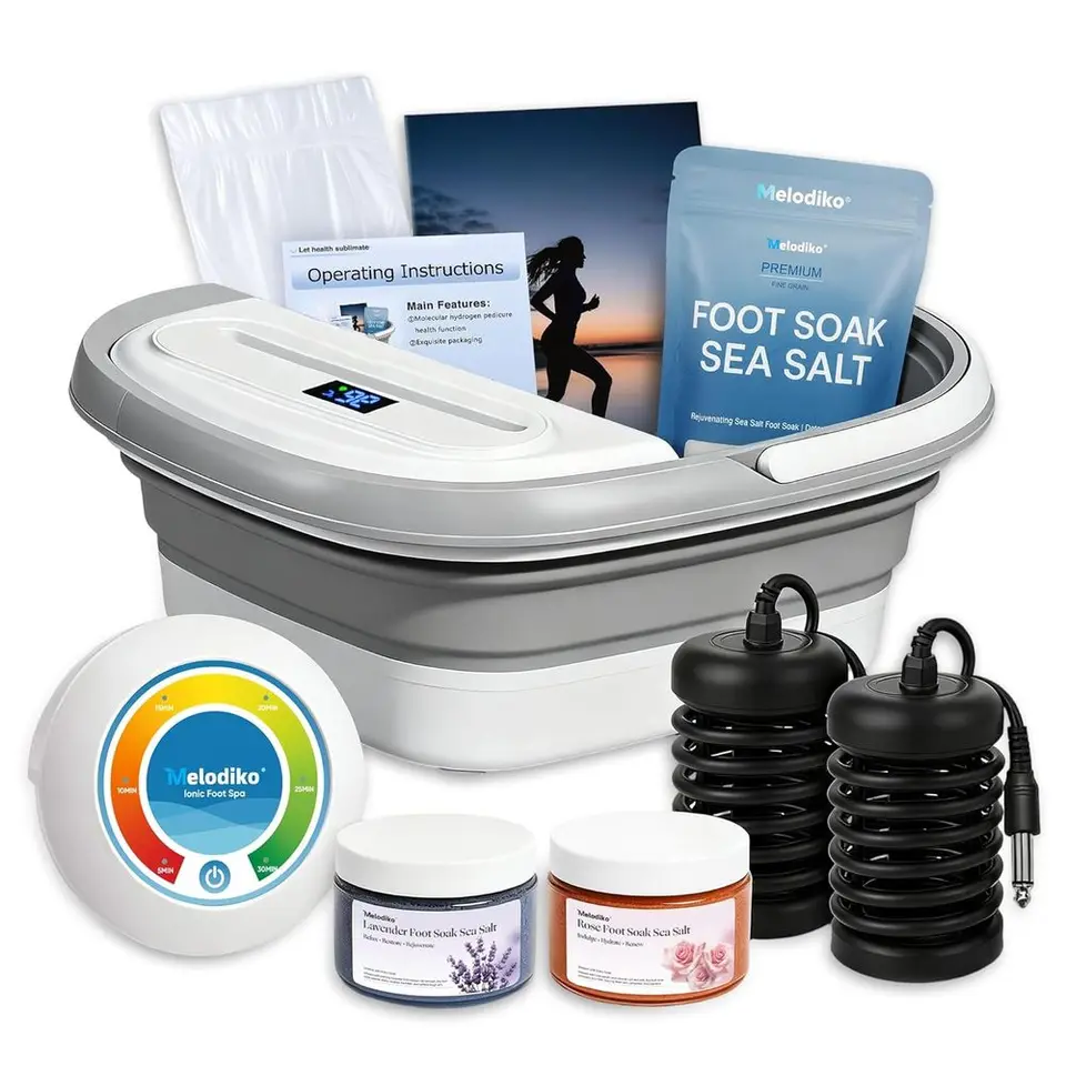 Luxury Ionic Foot Spa with Scented Salts and Accessories
