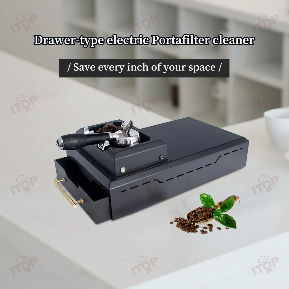 Automatic Coffee Portafilter Cleaner Electric Cleaner For 58mm Portafilter Commercial Powder Bowl Cleaning Machine