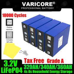 3.2V 320Ah 340Ah 360Ah Lifepo4 Rechargeable Battery Lithium Iron Phosphate 12v 24v 36v Travel Solar RV Campers batteries Grade A