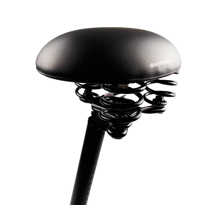 G191 Bicycle Saddle Cushion Spring Shock Mountain Bike Saddle Without Nose Cushion PU Material 215*140mm