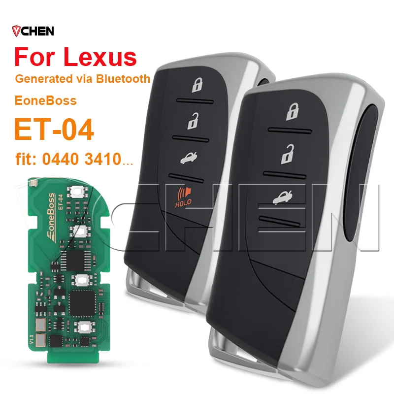

Универсальный смарт-пульт ET-04 для Lexus LC LS500 LS500H UX ES300H ES200 EoneBoss, брелок-ключ 4D 8A, бесключевой доступ, 0440 3410 0010