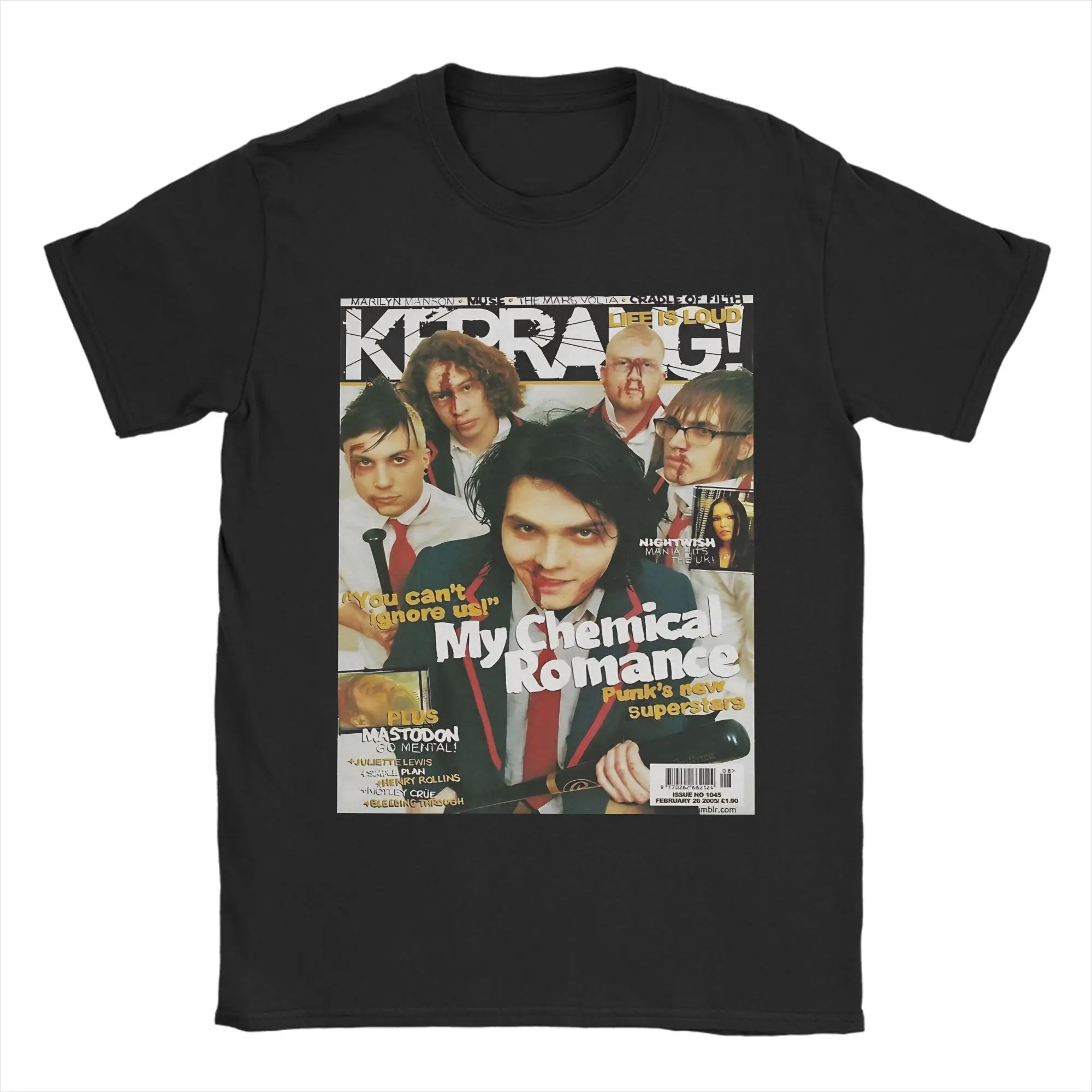 My chemical romance magazine T Shirts for Men Women Pure Cotton Casual T-Shirts Round Collar  Tees Short Sleeve Clothes Present