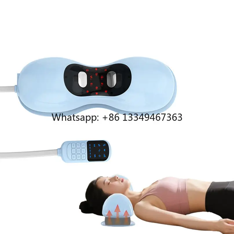 

Rechargeable Trapezius Muscle Care Neck Cervical Traction Device Wireless Red Light Heated Neck Stretcher with Pulse Massager