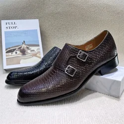 Luxury Genuine Leather Men's Lace-Up Dress Shoes Formal Oxford Comfortable Office Work Business Flat Footwear for Males