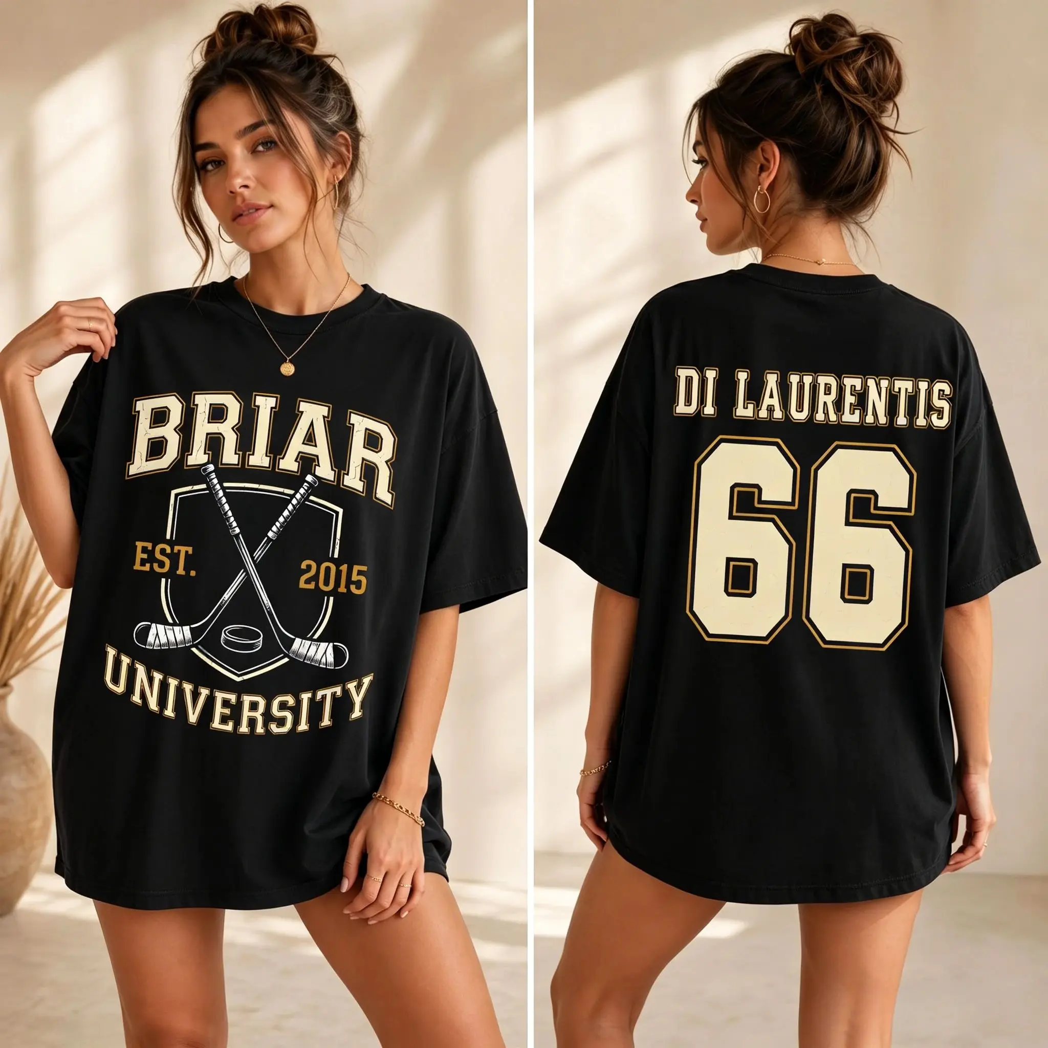 Off Campus Briar Dean Di Laurentis 66 Graphics Printed T-shirt Men Women Short Sleeve Cotton T-shirt Men's T-shirts 2026 Summer