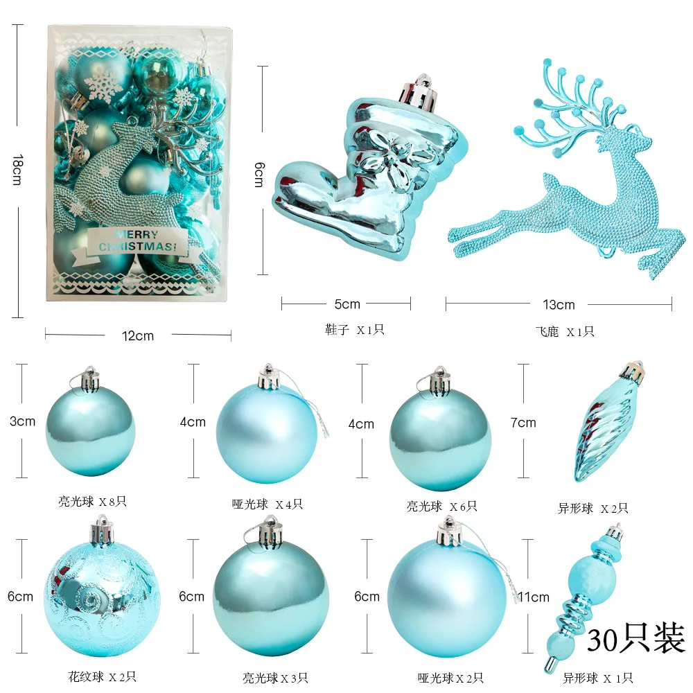 

30PCS Christmas Balls Christmas Tree Decorations Christmas Window Decorations Hanging Balls Party Holiday Decorations Unicorn