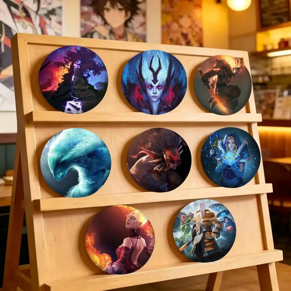 

Hot Game D-DOTA 2 25 32 44 58 75mm Badges Personalized Round Brooches Pins Accessory Gift