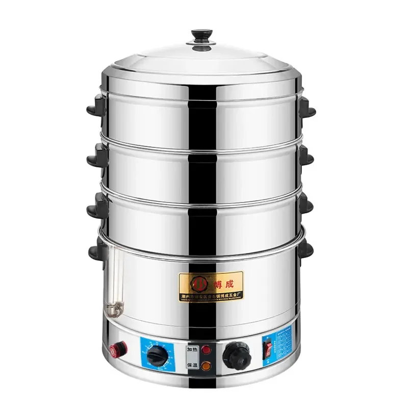 Piroscafo elettrico multifunzionale Piroscafo elettrico automatico commerciale in acciaio inossidabile Nuovo per uso domestico di grande capacità