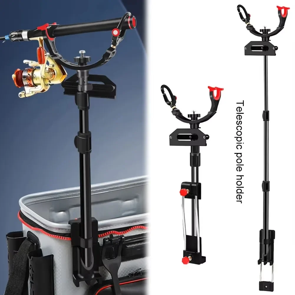 

Fishing Rod Bracket Retractable and Removable Adjustable Angle Aluminium Alloy Rod Holder Fishing Box Accessories Tackle