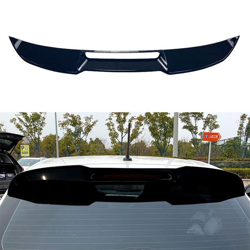 

Глянцевый черный спойлер на крышку багажника, накладка на заднее крыло, декоративная наклейка, стайлинг-комплект для Volkswagen Polo MK6 GTI 2019+