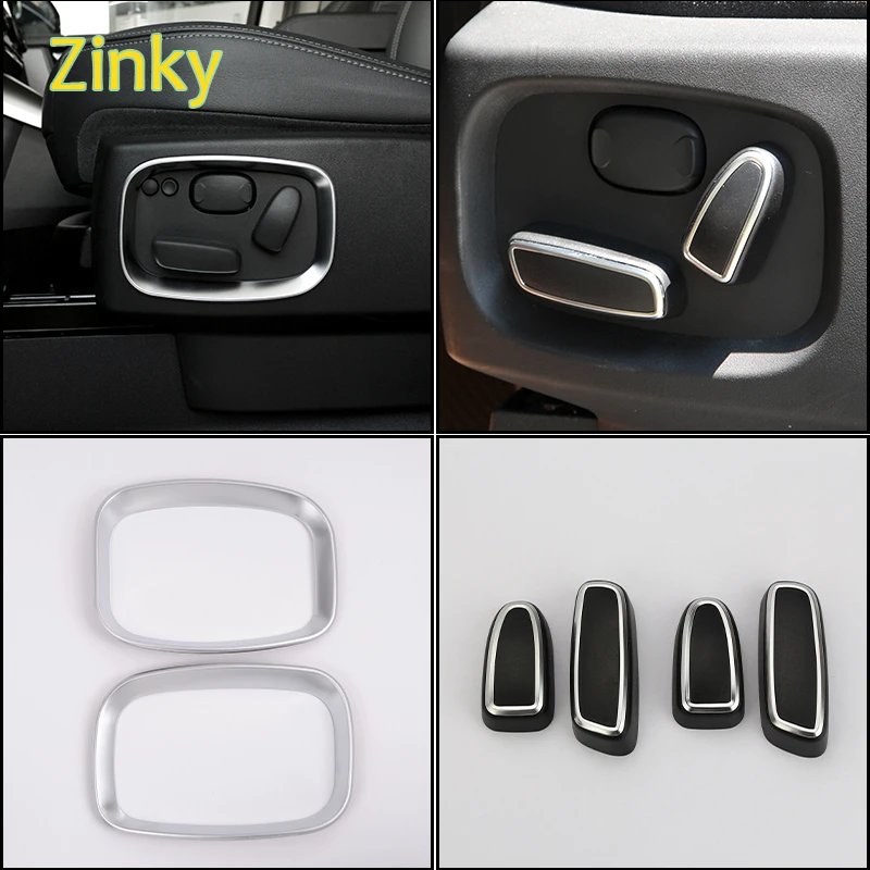 

ABS plastic chrome plated Car seat button decorative cover border sticker Fit for Land Rover Discovery 4 LR4 2010-2016