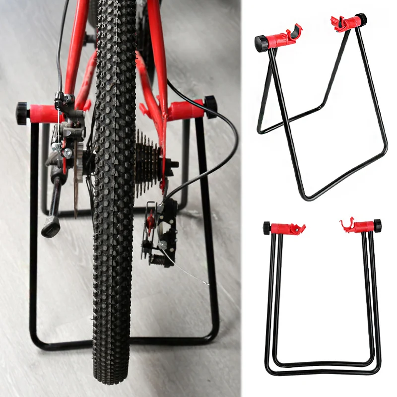 

MTB Bike Triangular Vertical Parking Rack Road Bike U-shaped Repair Frame Bicycle Folding Maintenance Stand Cycling Equipment