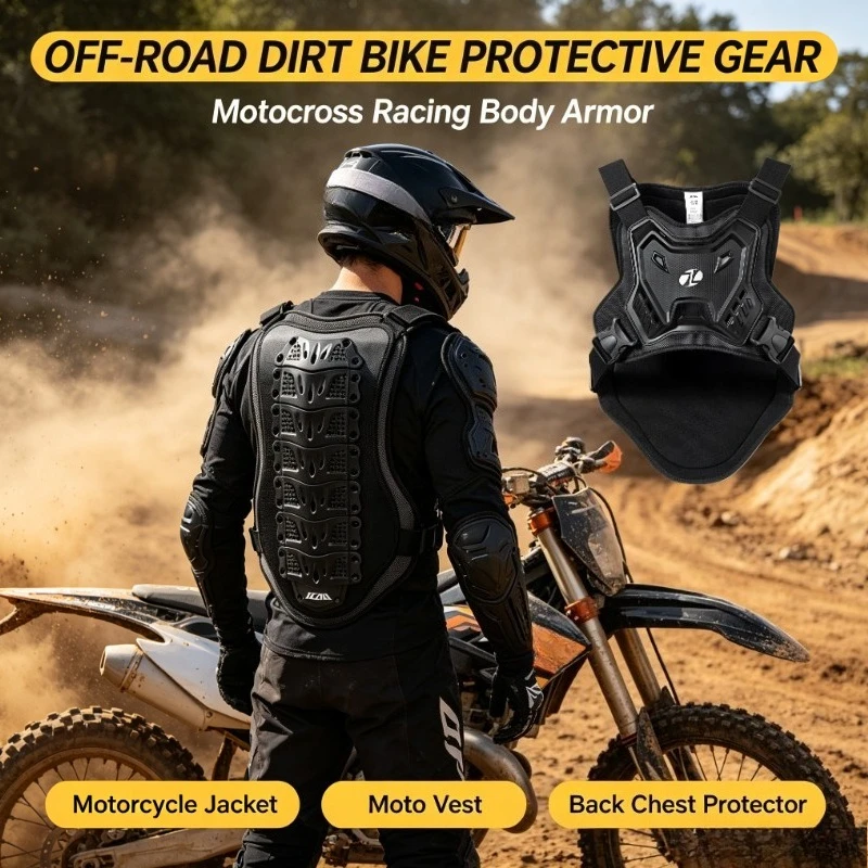 Motorcycle Gear Jacket - Off-Road Dirt Bike Protective Gear Motocross