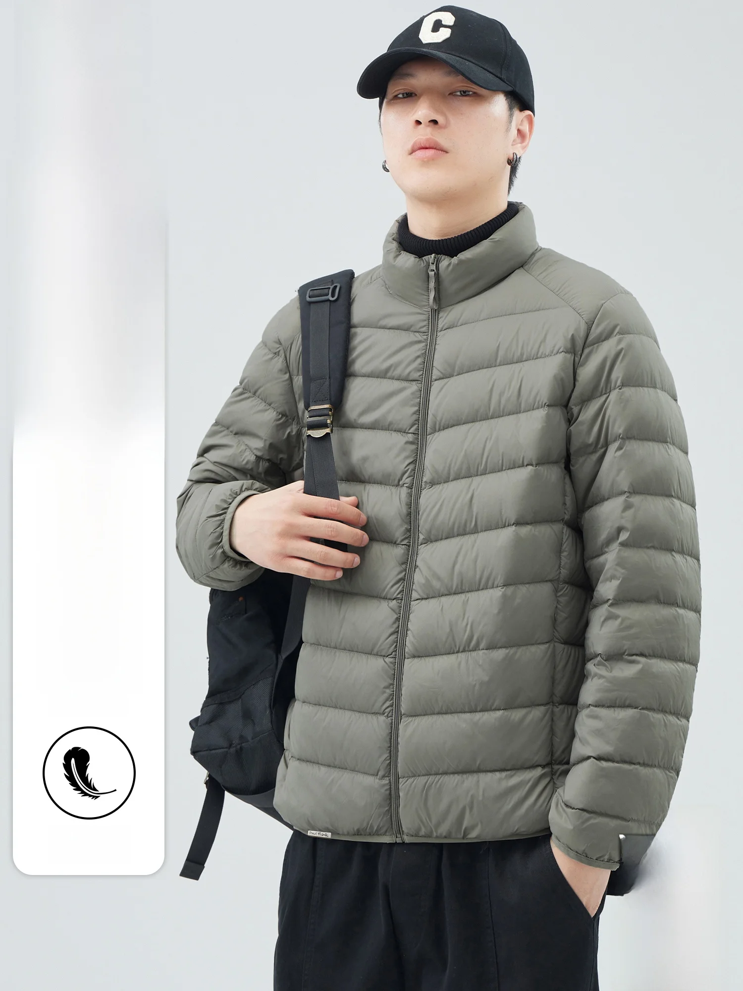 

Мужская пуховая куртка Paul Frank Monkey, белая, с воротником-стойкой, зимняя, теплая, из полиэстера, с длинными рукавами, на молнии