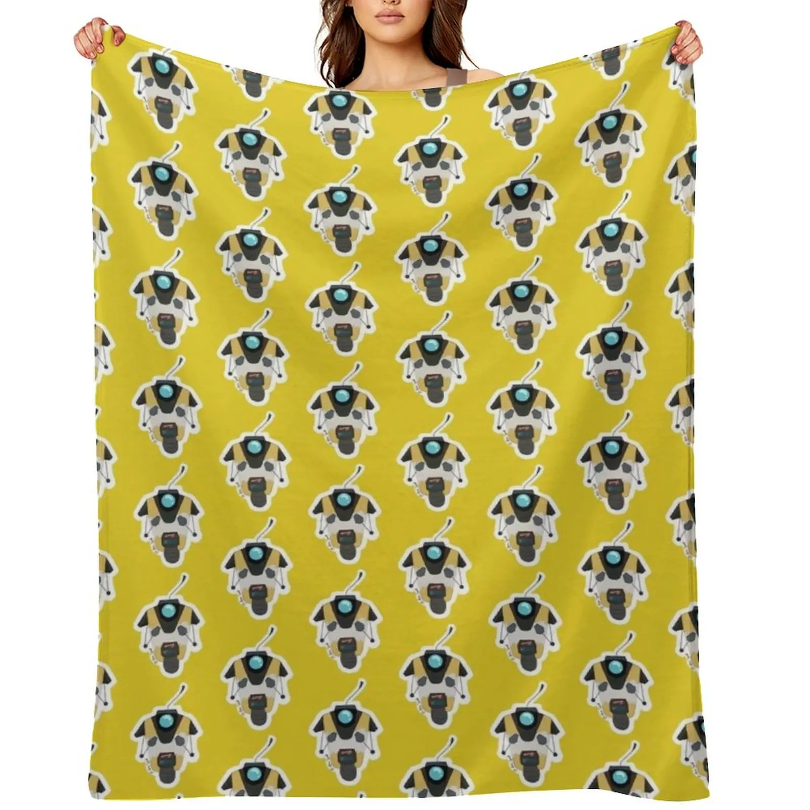 

Claptrap 2 Throw Blanket Heavy Shaggy Flannel Fabric Summer Beddings Blankets