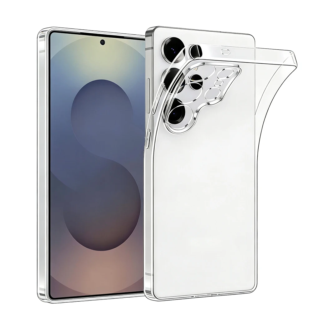حافظة ناعمة رفيعة للغاية لهاتف سامسونج جالاكسي S26 S25 S24 S23 Ultra Plus غطاء سيليكون شفاف لهاتف سامسونج S26 S25 Edge S24 FE Shell 26