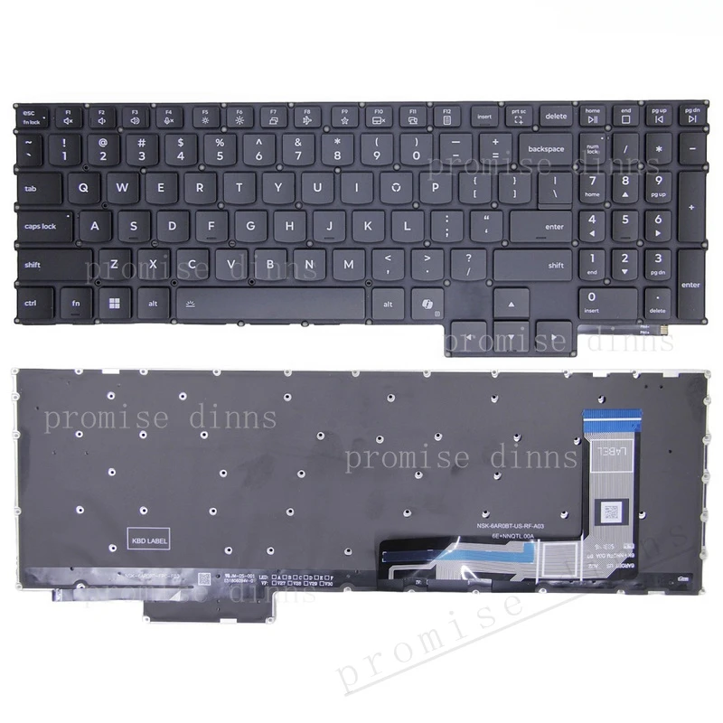 M White For Lenovo Legion 5 15AHP10 15AKP10 15IAX10 15IRX10, black backlit US keyboard AI
