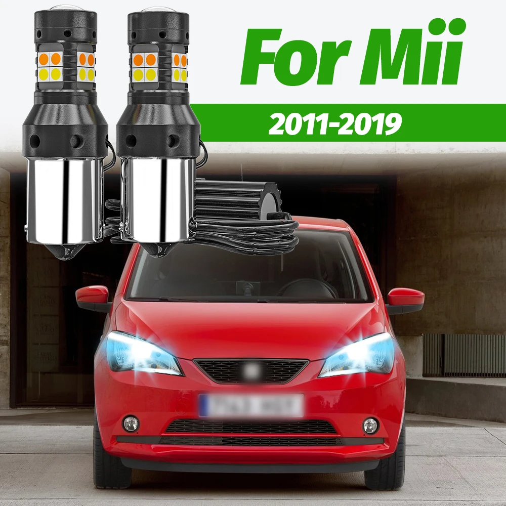 2 stücke Dual Modus Blinker + Tagfahrlicht Zubehör LED DRL Für Seat Mii 2011-2019 2012 2013 2014 2015 2016 2017 2018