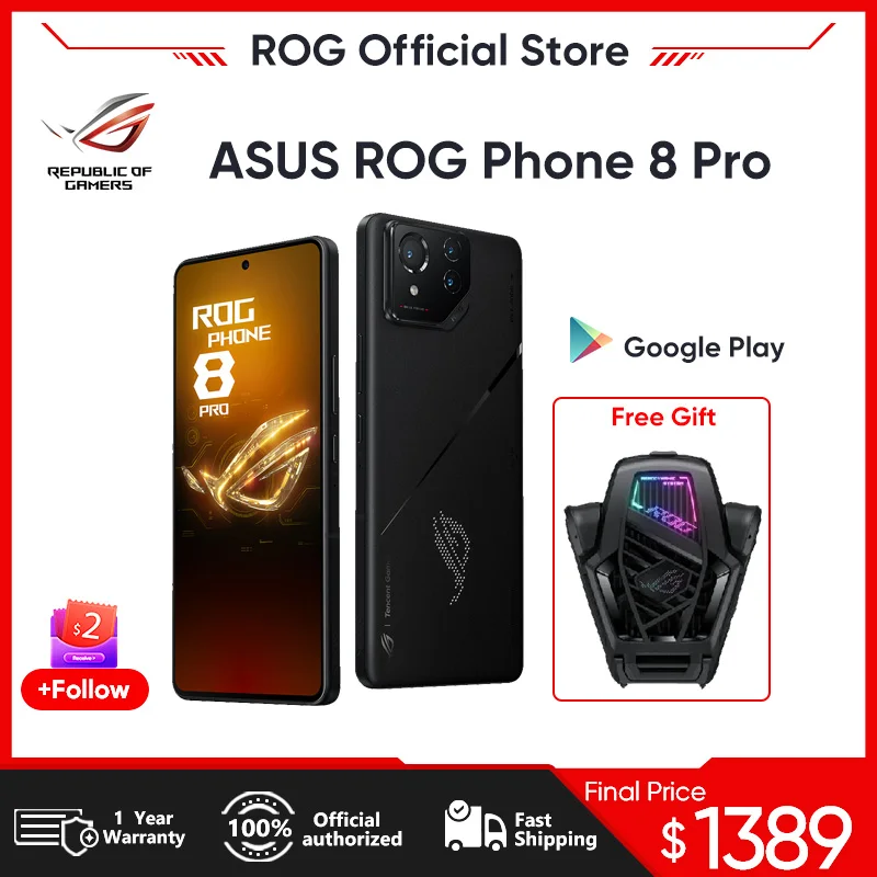 Asus rog telefon 8 pro 5g smartphone snapdragon 8 gen 3 6.78 ''165hz amoled display spiel telefon 5500mah 65w ladung 50mp nfc