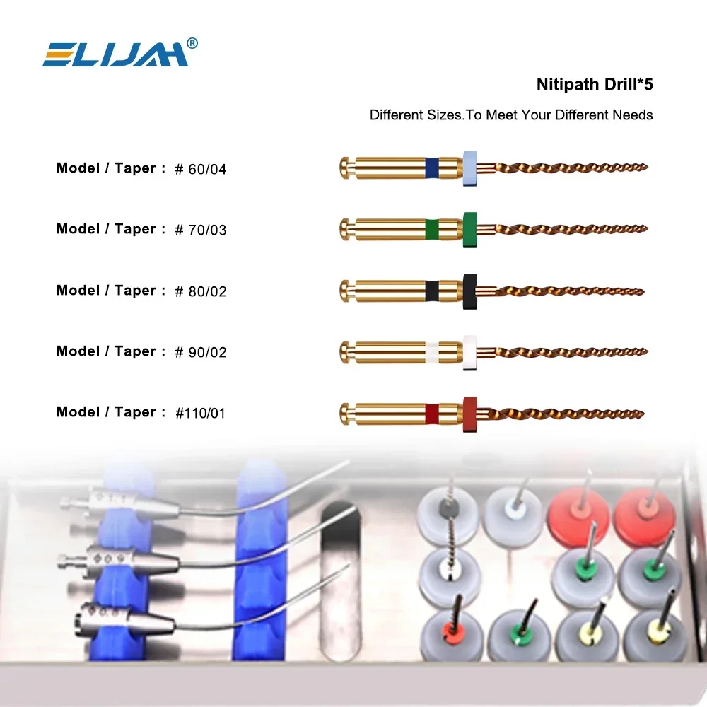 

ELIJAH Dental Endo File Removal Kit Endodontic Broken File Removal Instrument Set Root Canal File Extractor Dental Clinic Tools
