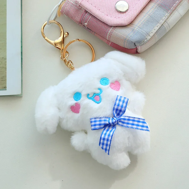 Sanrio Kuromi Plush Keychain Melody Plushies Brooch Bag Pin Backpacks Pendant Keyring Decoration Accessorie Girls Gifts