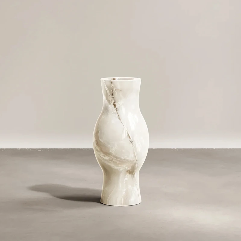 

#Dream Home Elegant Style Marble Vase Custom Natural Stone Decorative Vase for Hotel Wedding Floral Arrangements Wholesale