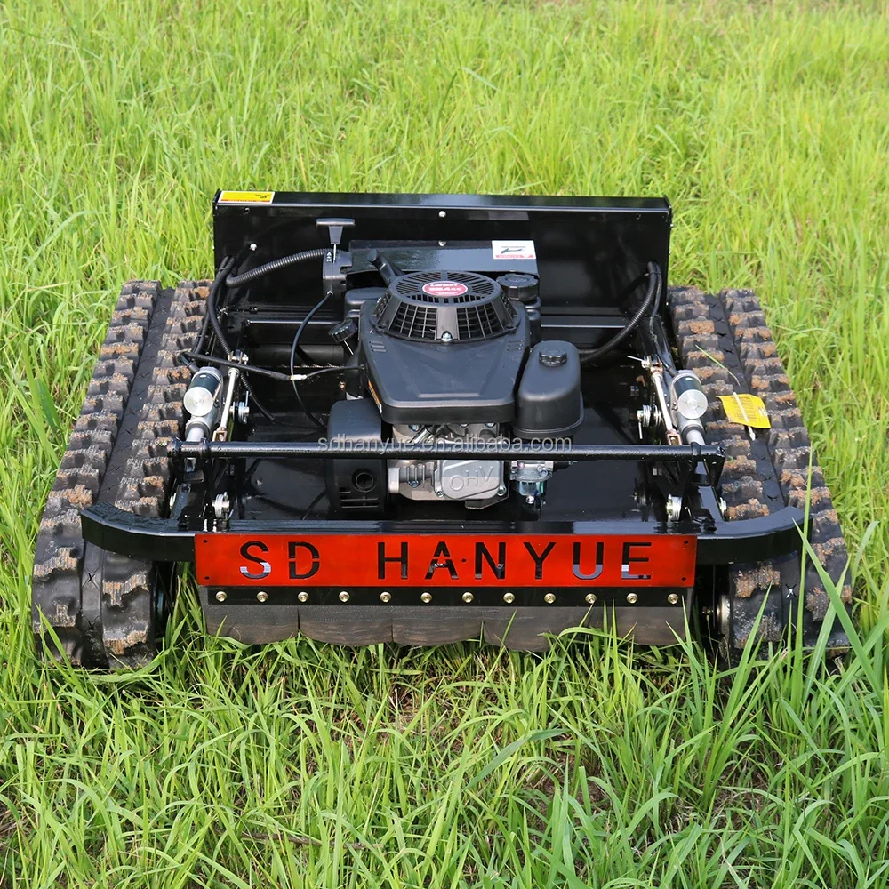 Hanyue 600mm Crawler Robot Gasoline Self Propelled Grass Cutter Garden Remote Control Lawn Mower For Sale