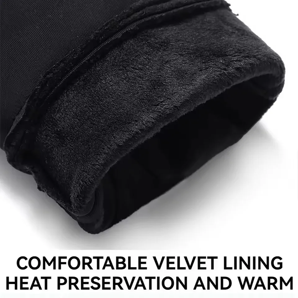 남성용 방수 라이딩 풀 핑거 장갑 야외 오토바이 타기 터치 스크린 미끄럼 방지 장갑 겨울용 따뜻한 두꺼운 액세서리